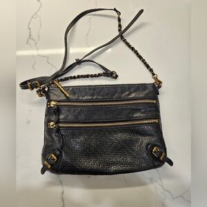 Elliot Lucca Black Leather Crossbody Bag